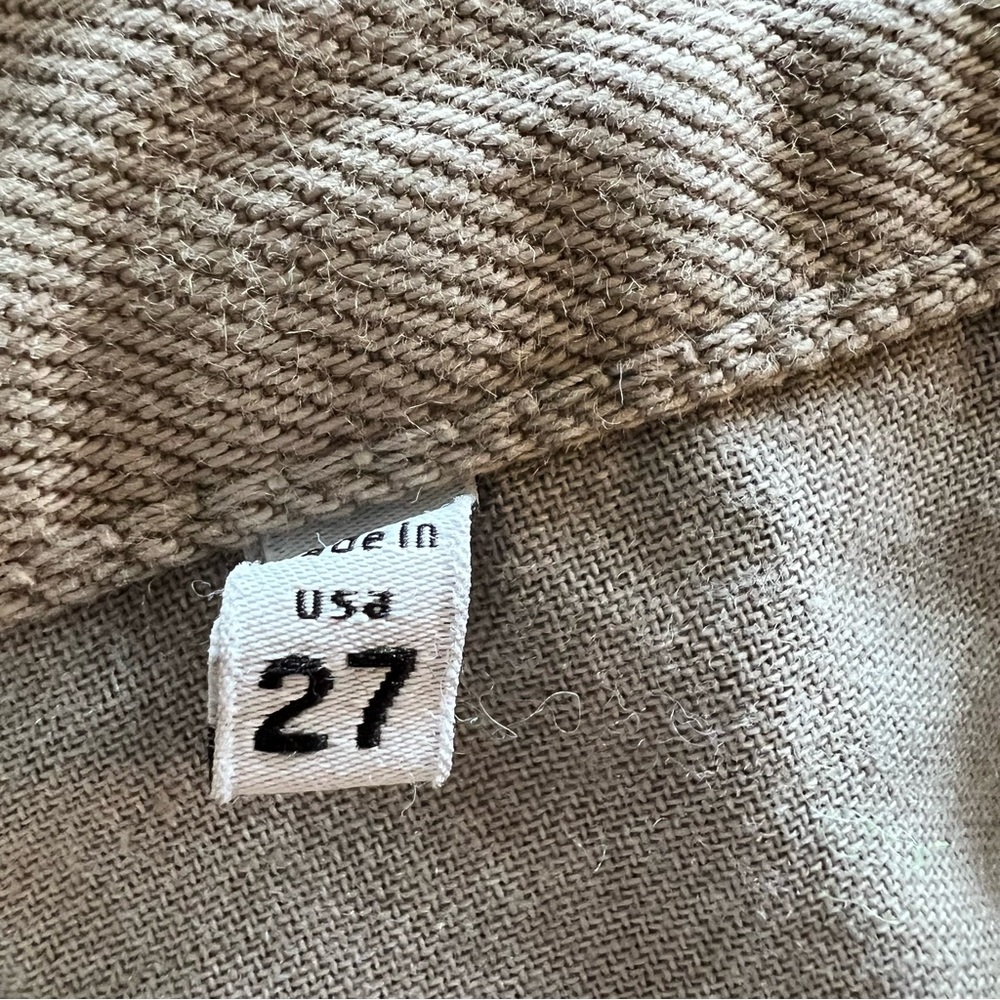ASKKNY low rise straight jeans Button fly Neutral jeans Tan Khaki pants Size 27 - Picture 8 of 8